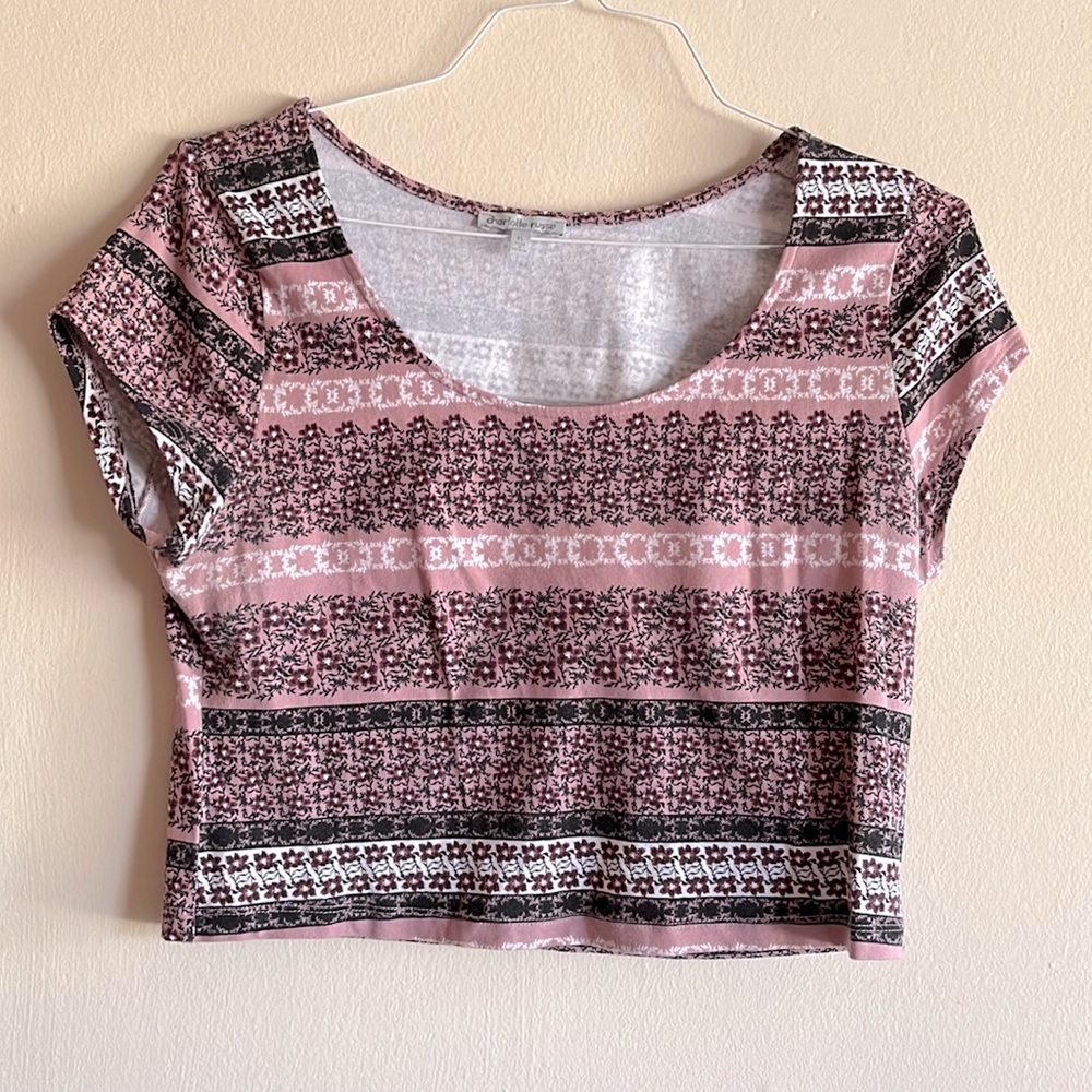 Floral print crop top